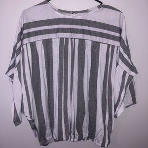 Light Grey and White stripes top!